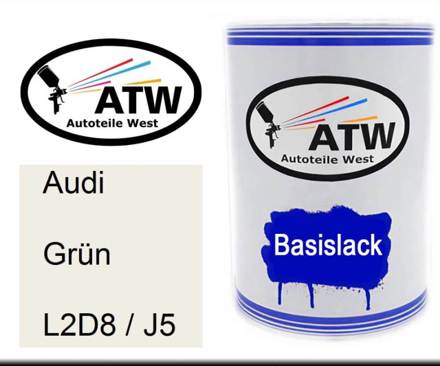 Audi, Grün, L2D8 / J5: 500ml Lackdose, von ATW Autoteile West.